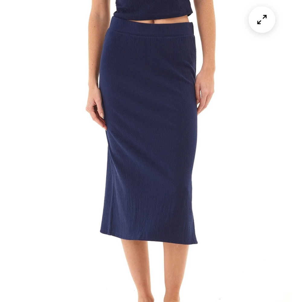 Threads 4 Thought Blue Midi Pencil Skirt Casual